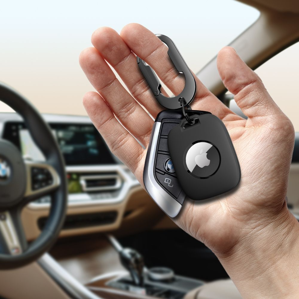 Tech-Protect Velar deksel for Apple AirTag, Svart