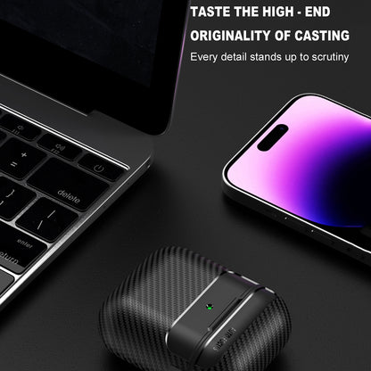 Techsuit CarbonFiber-etui for Apple AirPods Gen 2 / Gen 1, svart