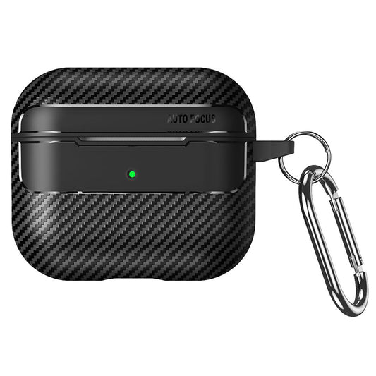 Techsuit CarbonFiber-etui for Apple AirPods Pro 3, Svart