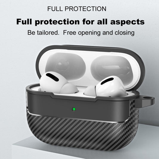 Techsuit CarbonFiber-etui for Apple AirPods Pro 3, Svart