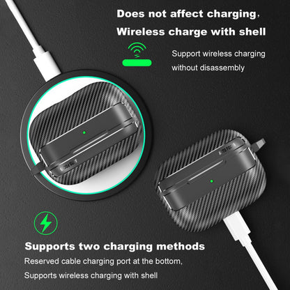 Techsuit CarbonFiber-etui for Apple AirPods Pro 3, Svart