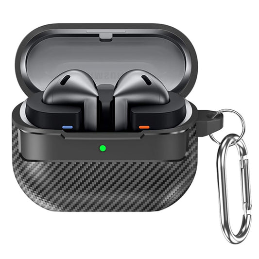Techsuit CarbonFiber-etui for Samsung Galaxy Buds3 FE / Buds3 Pro / Buds3, svart