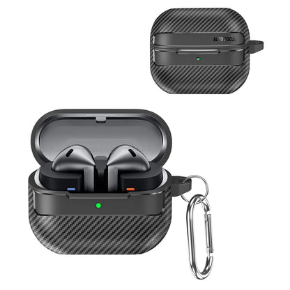 Techsuit CarbonFiber-etui for Samsung Galaxy Buds3 FE / Buds3 Pro / Buds3, svart