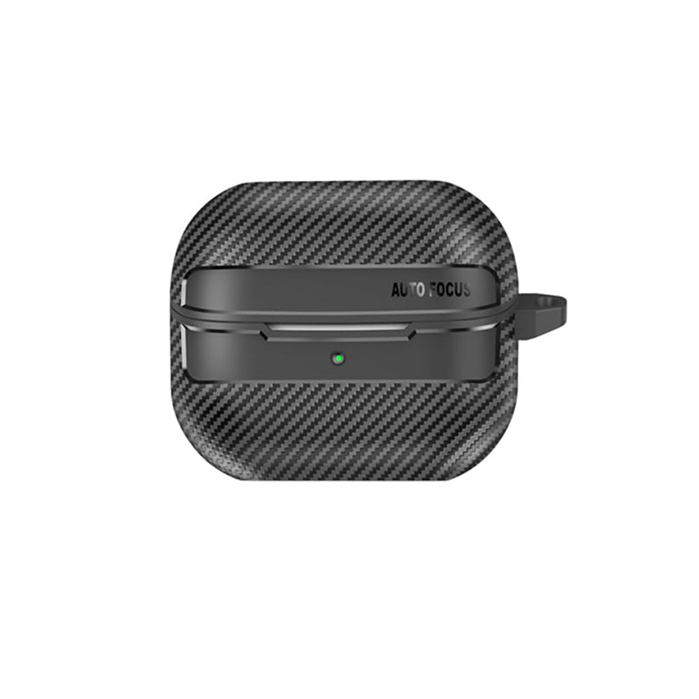 Techsuit CarbonFiber-etui for Samsung Galaxy Buds3 FE / Buds3 Pro / Buds3, svart