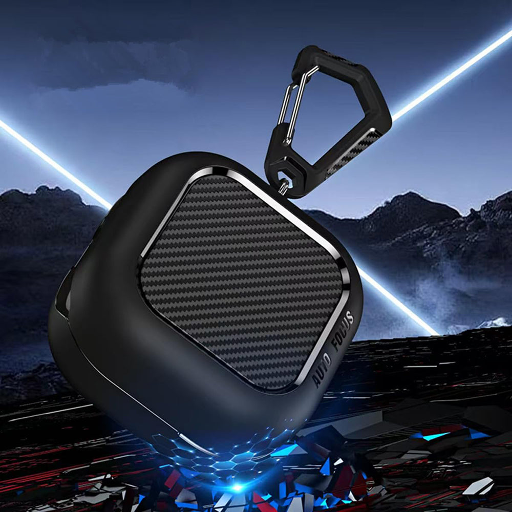 Techsuit CarbonFiber-etui for Samsung Galaxy Buds4 / Buds4 Pro, svart