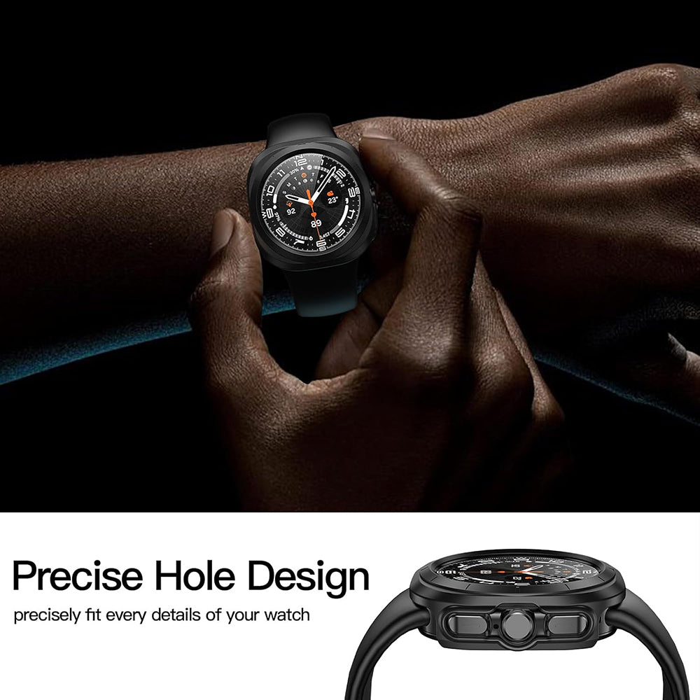 Techsuit Defense360 Pro deksel for Samsung Galaxy Watch Ultra, svart