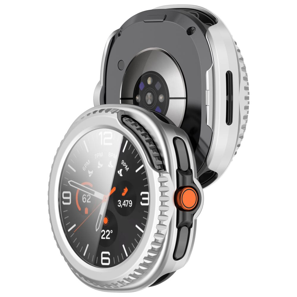 Techsuit Defense360 Pro deksel for Samsung Galaxy Watch8 Classic, Sølv