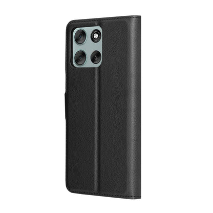 Deksel for Motorola Moto G56, Techsuit, Leather Folio, Svart