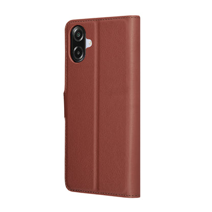 Deksel for Samsung Galaxy A07 4G A075, Techsuit, Leather Folio, Brun