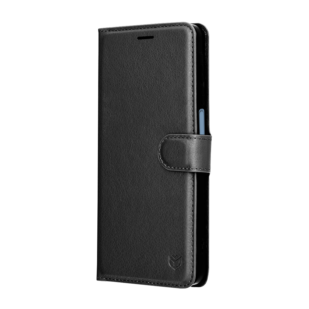 Deksel for Samsung Galaxy A07 4G A075, Techsuit, Leather Folio, Svart