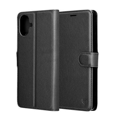 Deksel for Samsung Galaxy A07 4G A075, Techsuit, Leather Folio, Svart