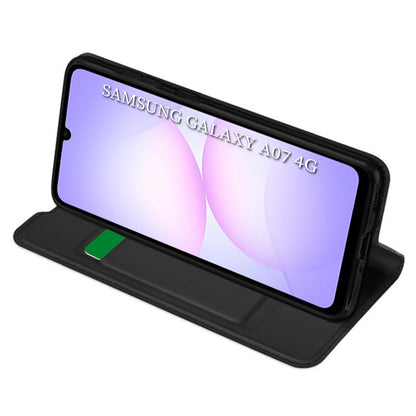 Deksel til Samsung Galaxy A07 4G A075, Techsuit, Magskin Book, Svart