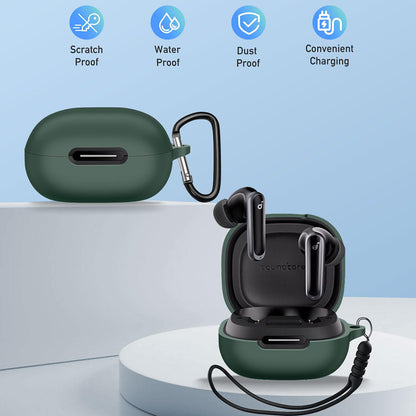 Techsuit silikonetui for Anker SoundCore P40i, svart