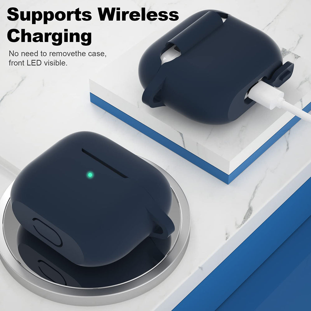 Techsuit silikonetui for Apple AirPods 3, marineblå