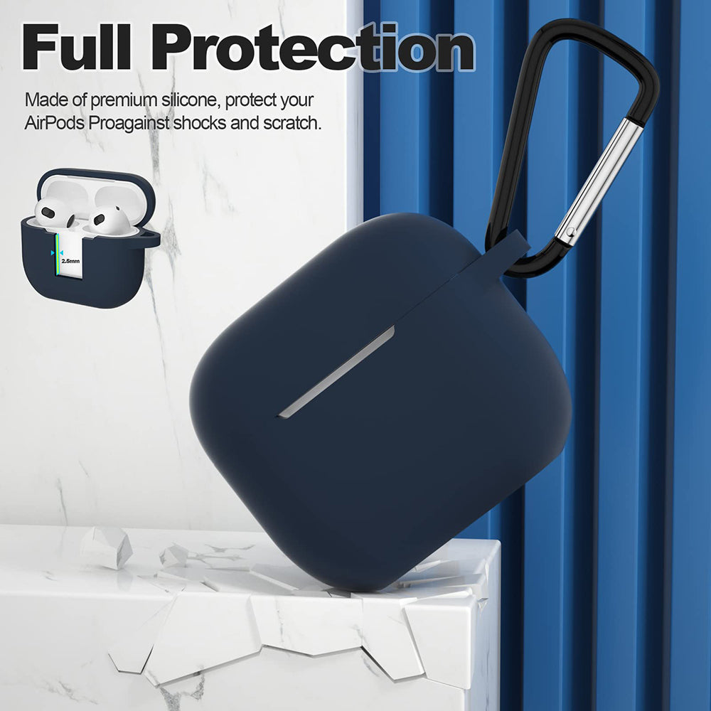 Techsuit silikonetui for Apple AirPods 3, marineblå