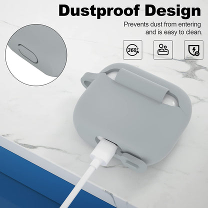Techsuit silikonetui for Apple AirPods 3, grå