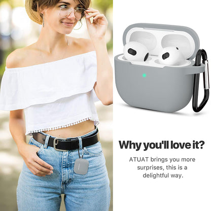 Techsuit silikonetui for Apple AirPods 3, grå