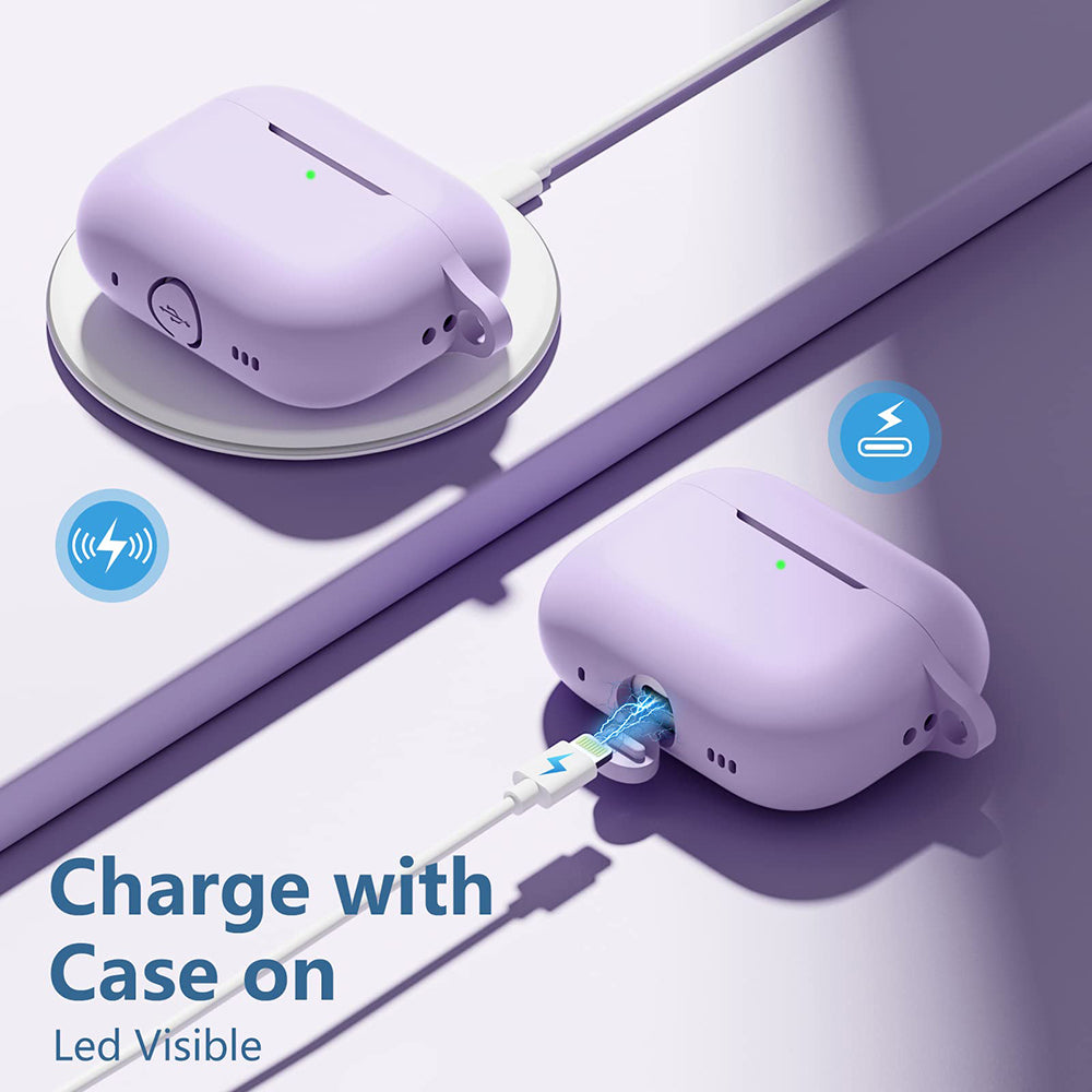Techsuit silikonetui for Apple AirPods Pro-serien, lilla