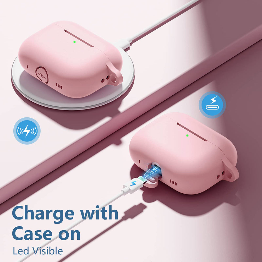 Techsuit silikonetui for Apple AirPods Pro-serien, rosa