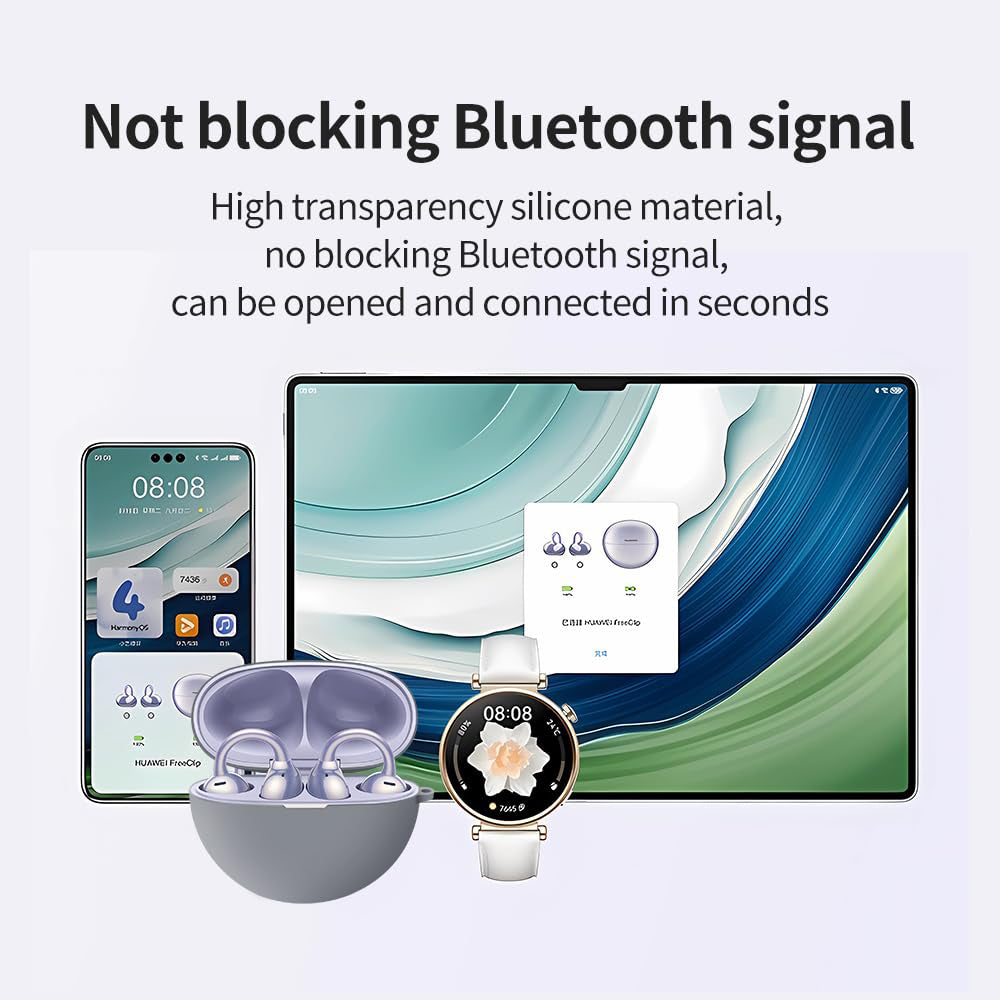 Techsuit silikonetui for Huawei FreeClip, svart