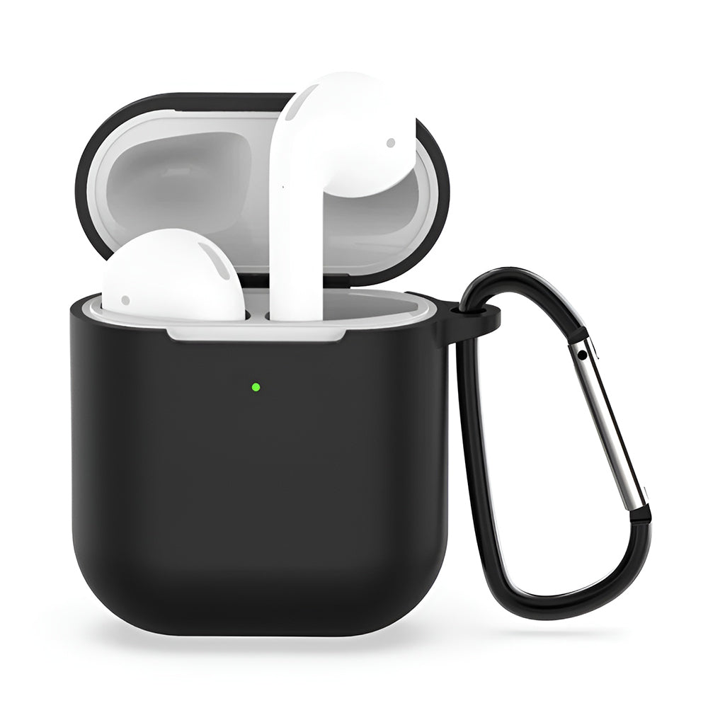 Techsuit Silicone-deksel for Apple AirPods Gen 1 / Gen 2, Svart