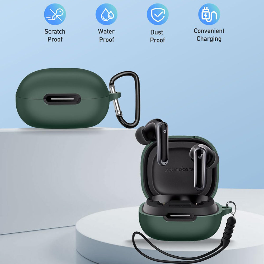 Techsuit Silicone-deksel for Apple AirPods Gen 1 / Gen 2, Svart