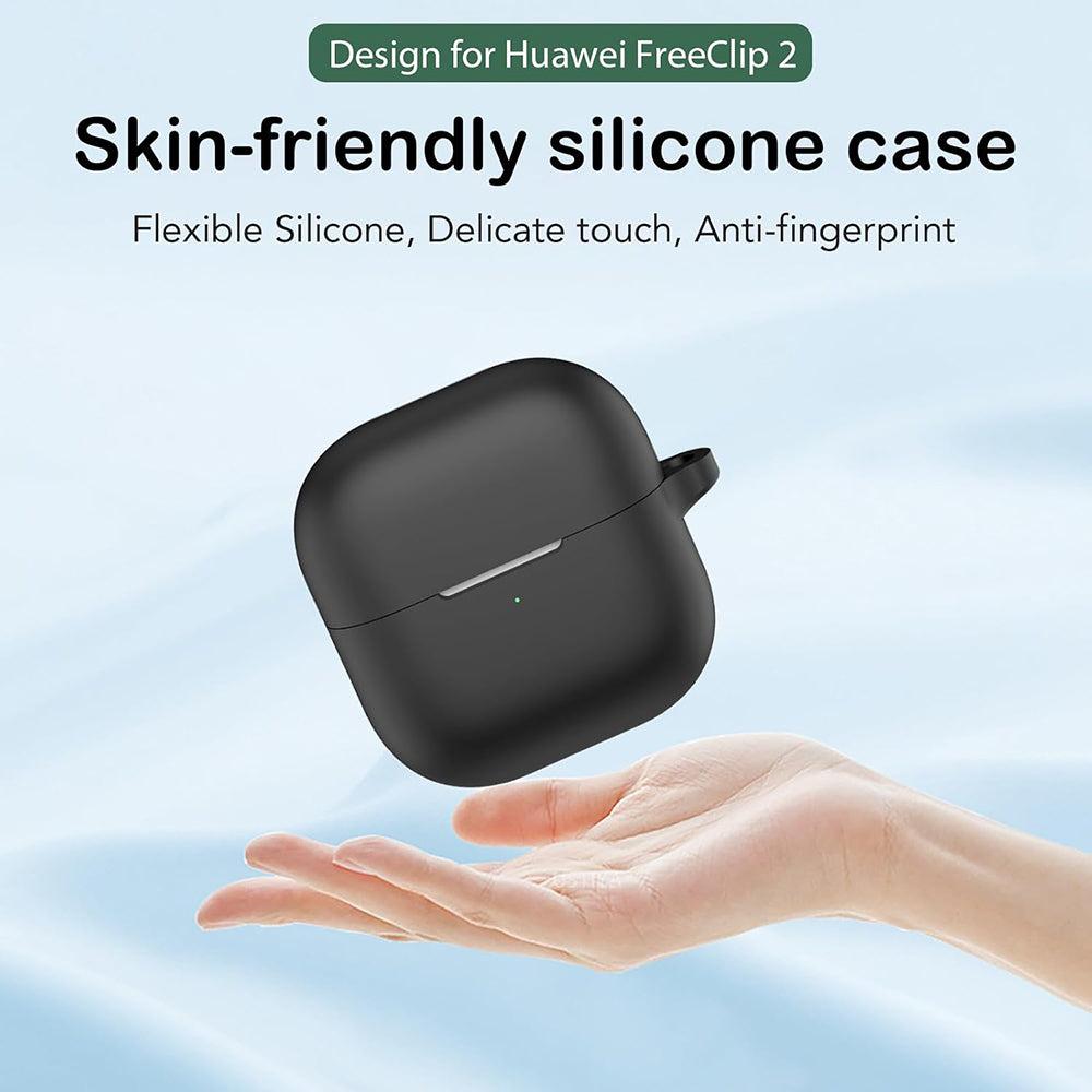 Techsuit Silicone-deksel for Huawei FreeClip 2, Svart