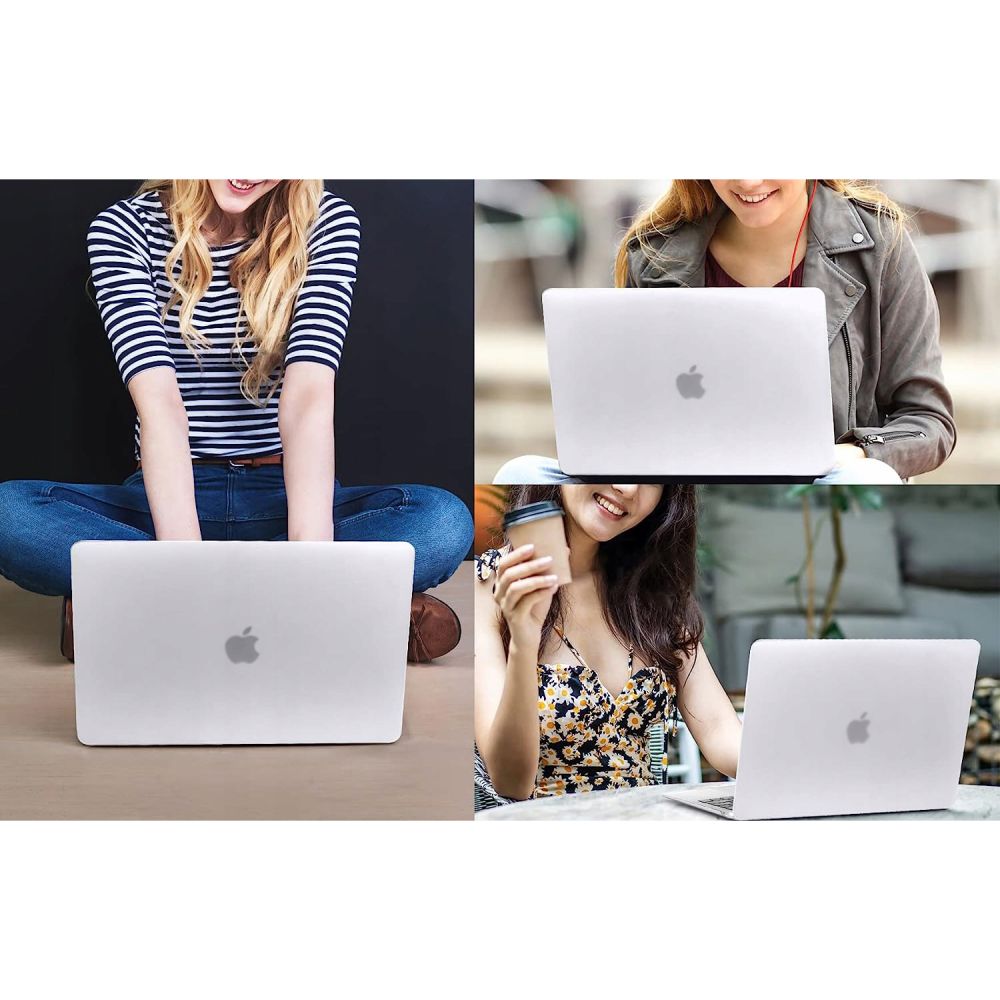 Techsuit UltraShell-etui for Apple MacBook Air M3 15 tommer (2024) / Air M2 15 tommer (2023), Matt Transparent