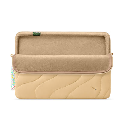 Tomtoc Terra etui for 15-tommers laptop, krem