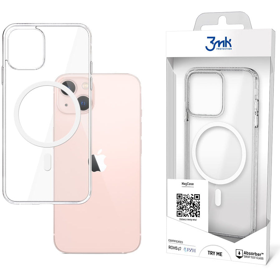 MagSafe-etui for Apple iPhone 13, 3MK, MagCase, gjennomsiktig