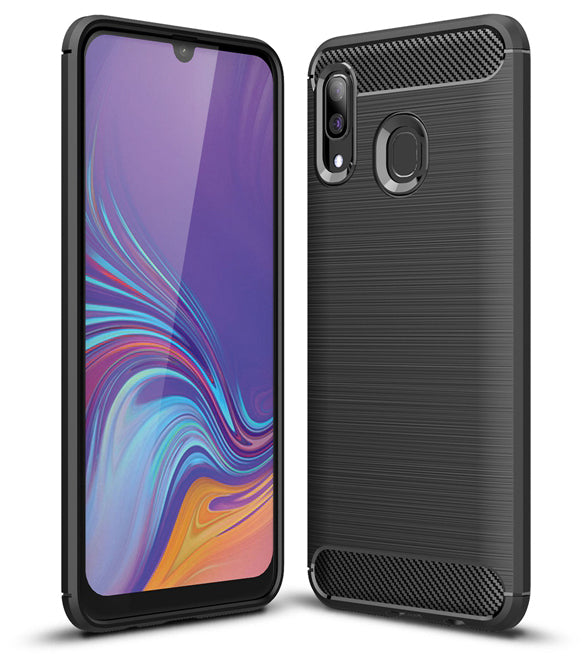 Deksel for Samsung Galaxy A40 A405, Forcell, Karbon, Svart