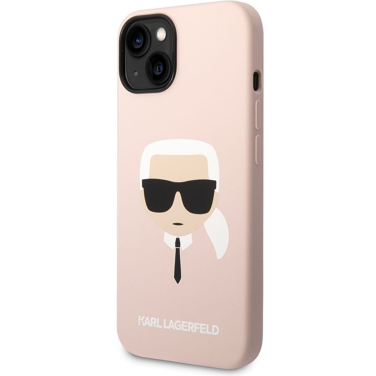 Deksel for Apple iPhone 14 Plus, Karl Lagerfeld, Silicone Karl's Head, Rosa
