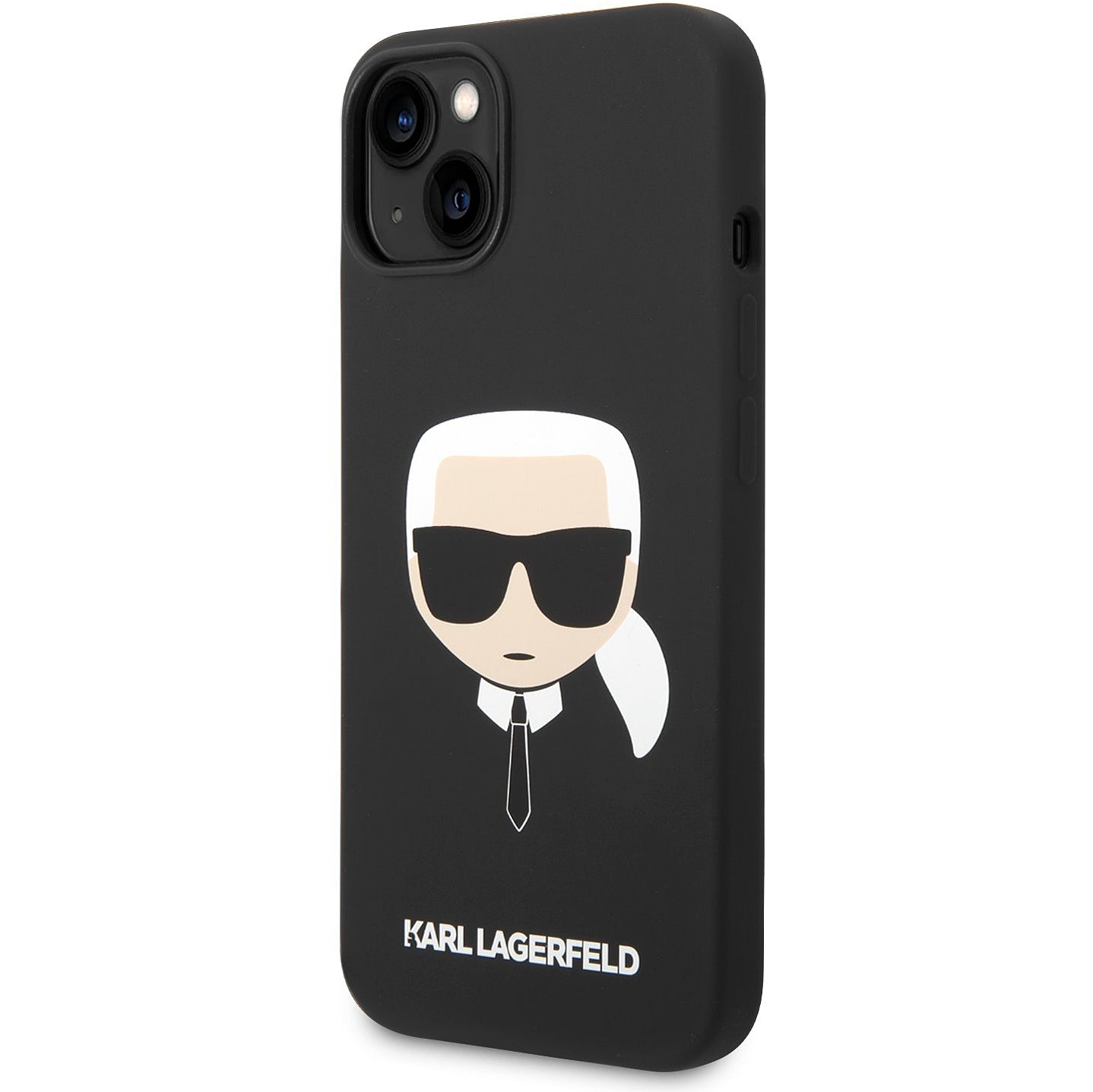 Deksel for Apple iPhone 14 Plus, Karl Lagerfeld, Silicone Karl's Head, Svart