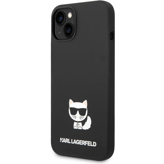 Deksel for Apple iPhone 14 Plus, Karl Lagerfeld, Silicone Body Choupette, Svart