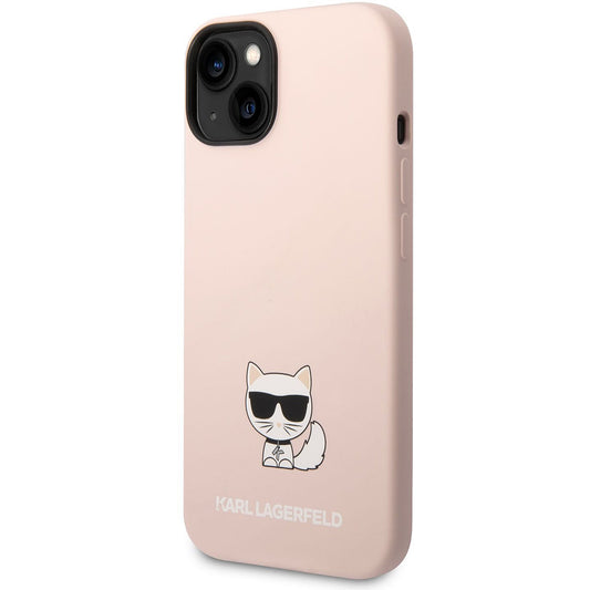 Deksel for Apple iPhone 14 Plus, Karl Lagerfeld, Silicone Body Choupette, Rosa