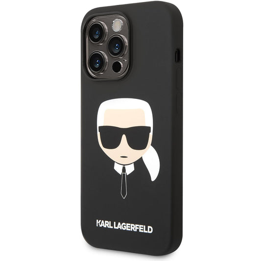 MagSafe-deksel for Apple iPhone 14 Pro, Karl Lagerfeld, Silicone Karl Head, Svart