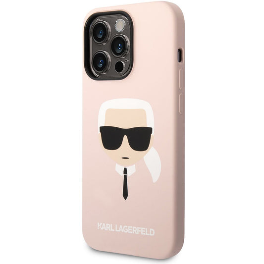 MagSafe-deksel for Apple iPhone 14 Pro, Karl Lagerfeld, Silicone Karl Head, Rosa