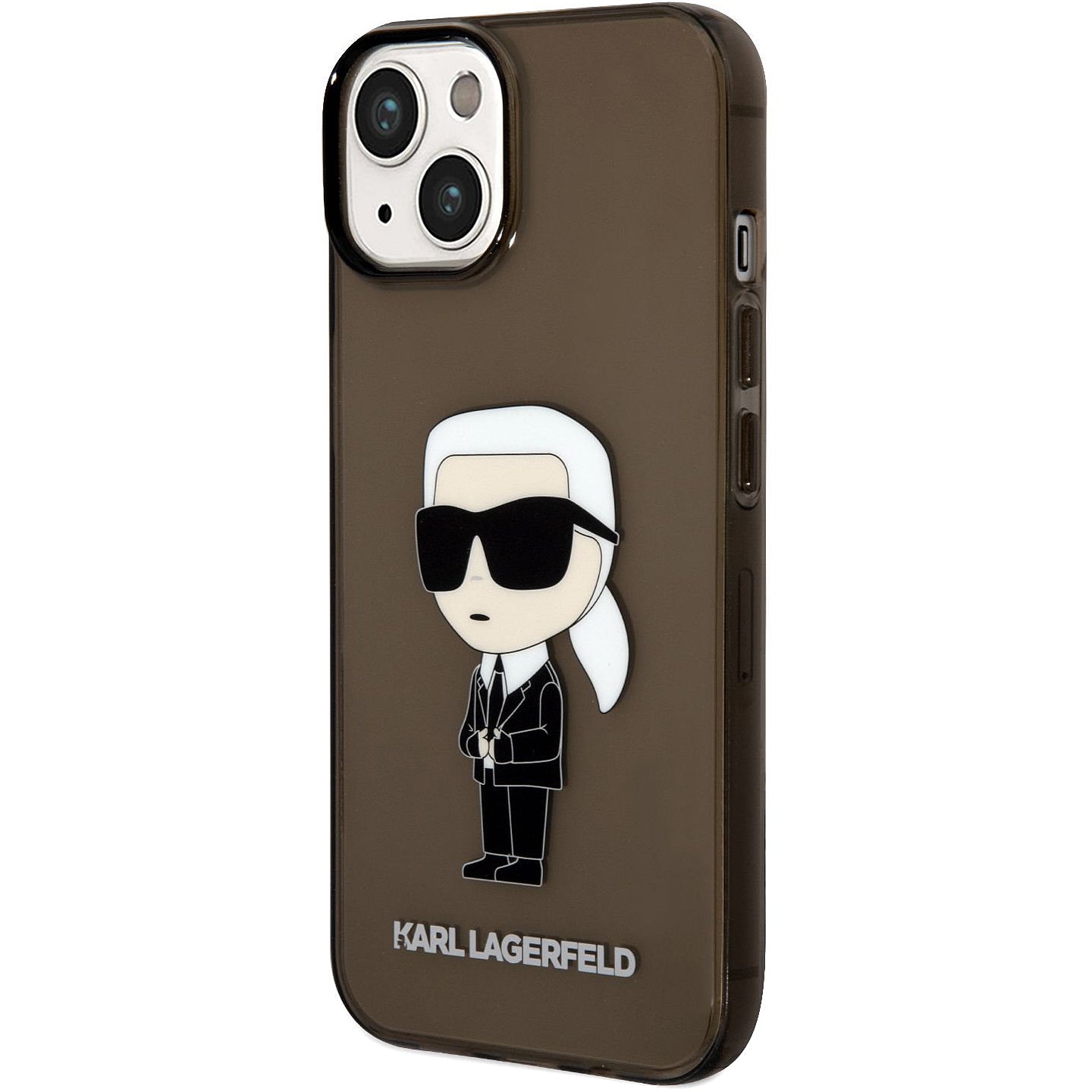Deksel for Apple iPhone 14 Plus, Karl Lagerfeld, IML Ikonik NFT, Svart Gjennomsiktig