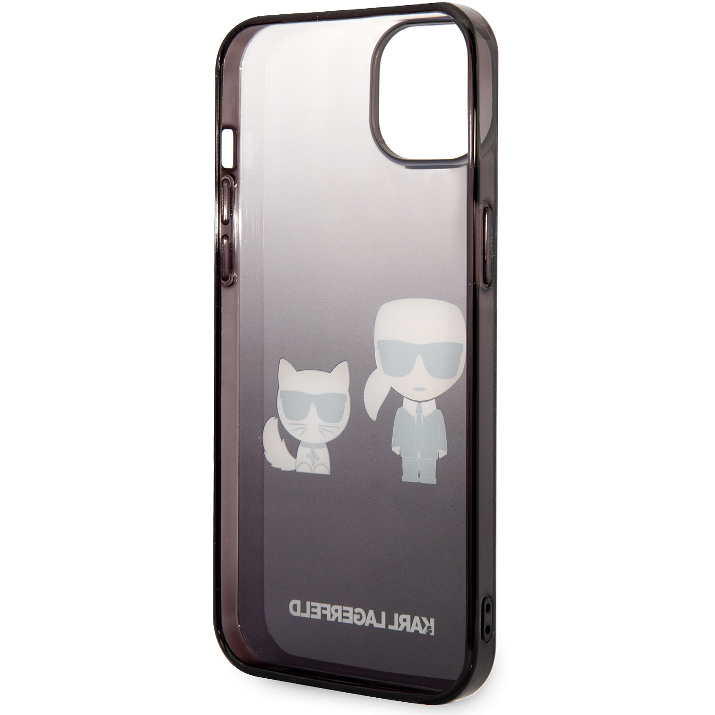 Deksel for Apple iPhone 14 Plus, Karl Lagerfeld, Gradient Karl & Choupette, Svart