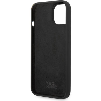Deksel for Apple iPhone 14 Plus, Karl Lagerfeld, Silicone Karl's Head, Svart