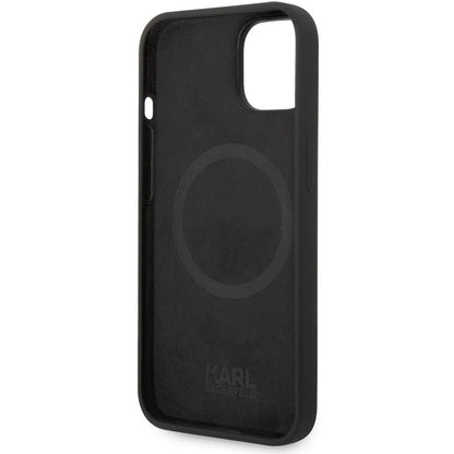 MagSafe-deksel for Apple iPhone 14 Plus, Karl Lagerfeld, Liquid Silicone Karl Head, svart