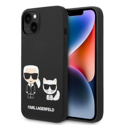 MagSafe-deksel for Apple iPhone 14 Plus, Karl Lagerfeld, Silicone Karl & Choupette, Svart