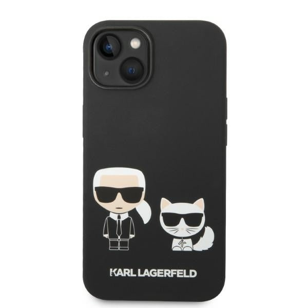 MagSafe-deksel for Apple iPhone 14 Plus, Karl Lagerfeld, Silicone Karl & Choupette, Svart