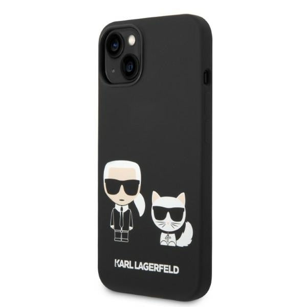 MagSafe-deksel for Apple iPhone 14 Plus, Karl Lagerfeld, Silicone Karl & Choupette, Svart