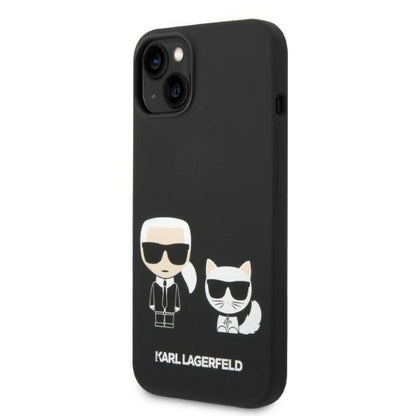 MagSafe-deksel for Apple iPhone 14 Plus, Karl Lagerfeld, Silicone Karl & Choupette, Svart