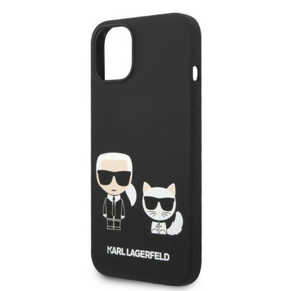 MagSafe-deksel for Apple iPhone 14 Plus, Karl Lagerfeld, Silicone Karl & Choupette, Svart