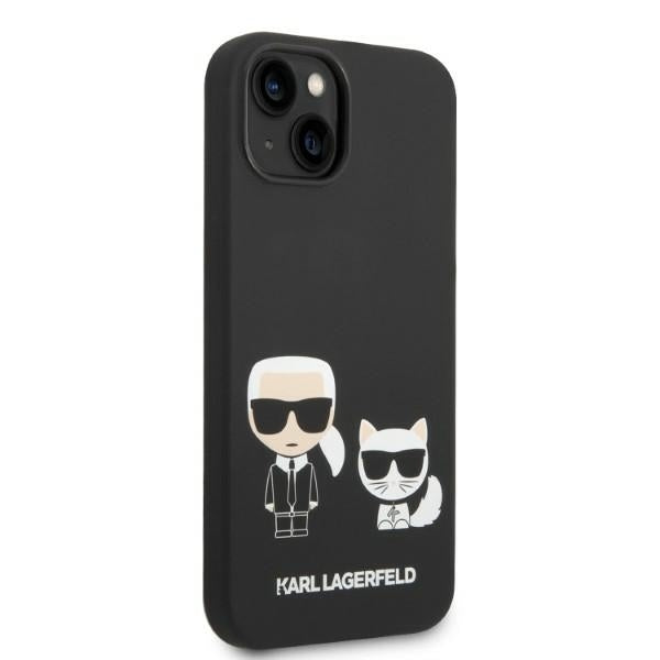 MagSafe-deksel for Apple iPhone 14 Plus, Karl Lagerfeld, Silicone Karl & Choupette, Svart