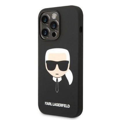 MagSafe-deksel for Apple iPhone 14 Pro, Karl Lagerfeld, Silicone Karl Head, Svart
