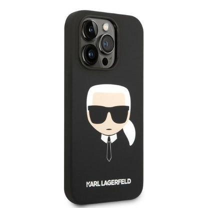 MagSafe-deksel for Apple iPhone 14 Pro, Karl Lagerfeld, Silicone Karl Head, Svart