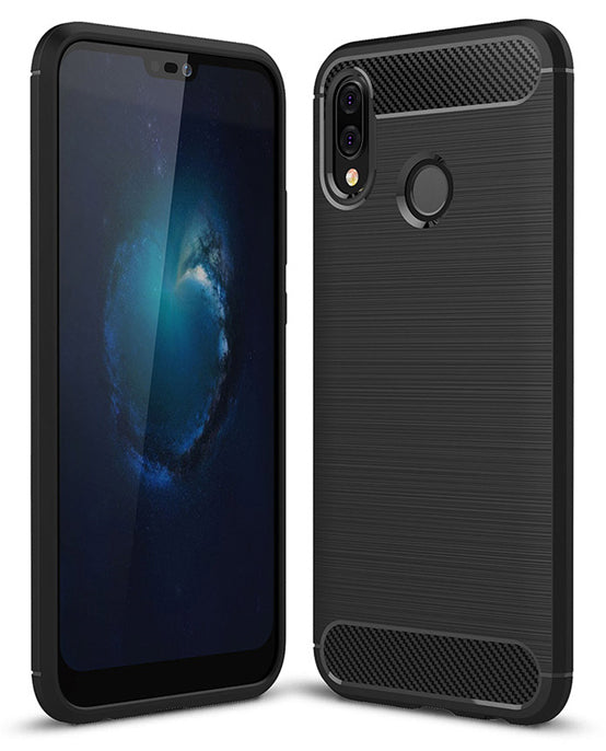 Deksel for Huawei P20 Lite, OEM, Karbon, Svart